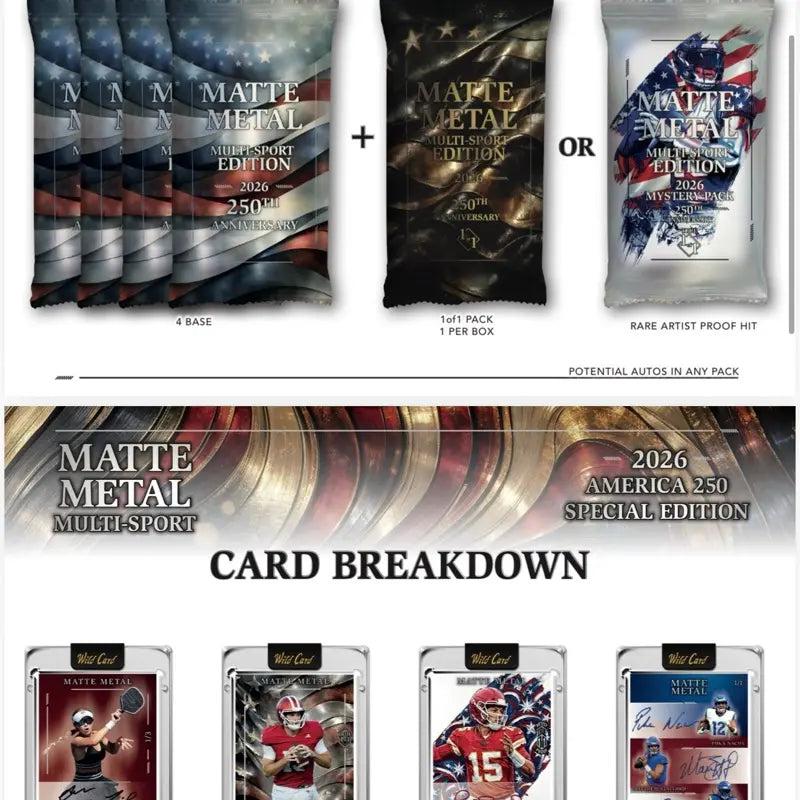 Wild Card Matte Metal America 250 Multi-Sport 2026