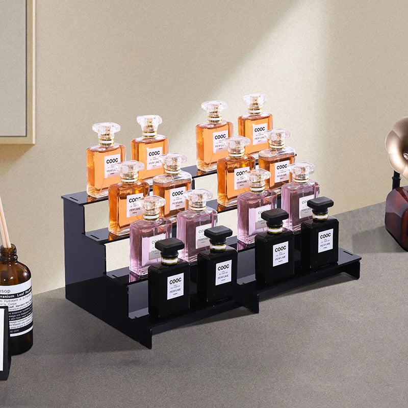 Black Acrylic Multi Tier Shelf