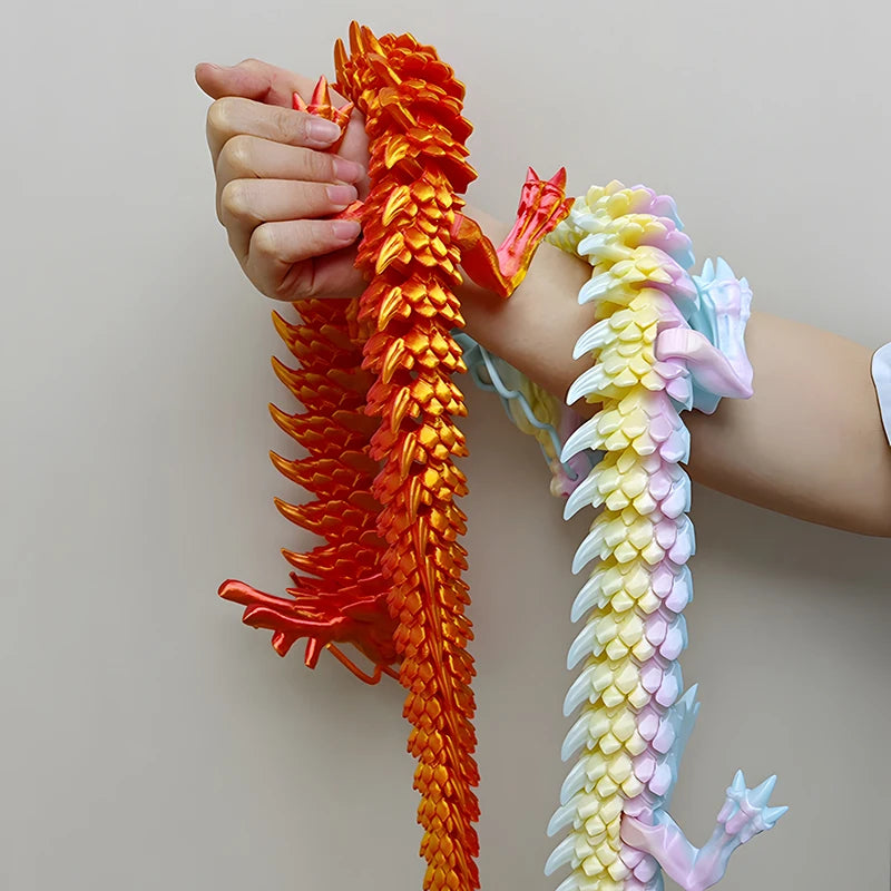 3D Printed Dragon Long Figurines