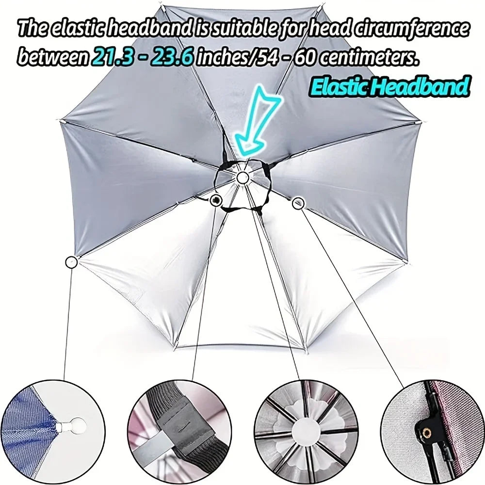 Waterproof Foldable Head Umbrella