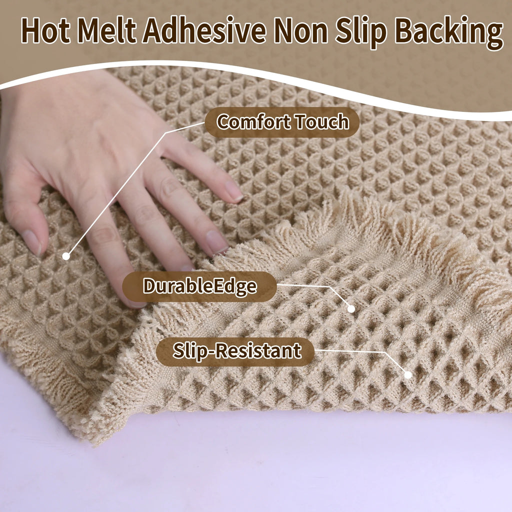 Waffle Design Bathroom Rugs