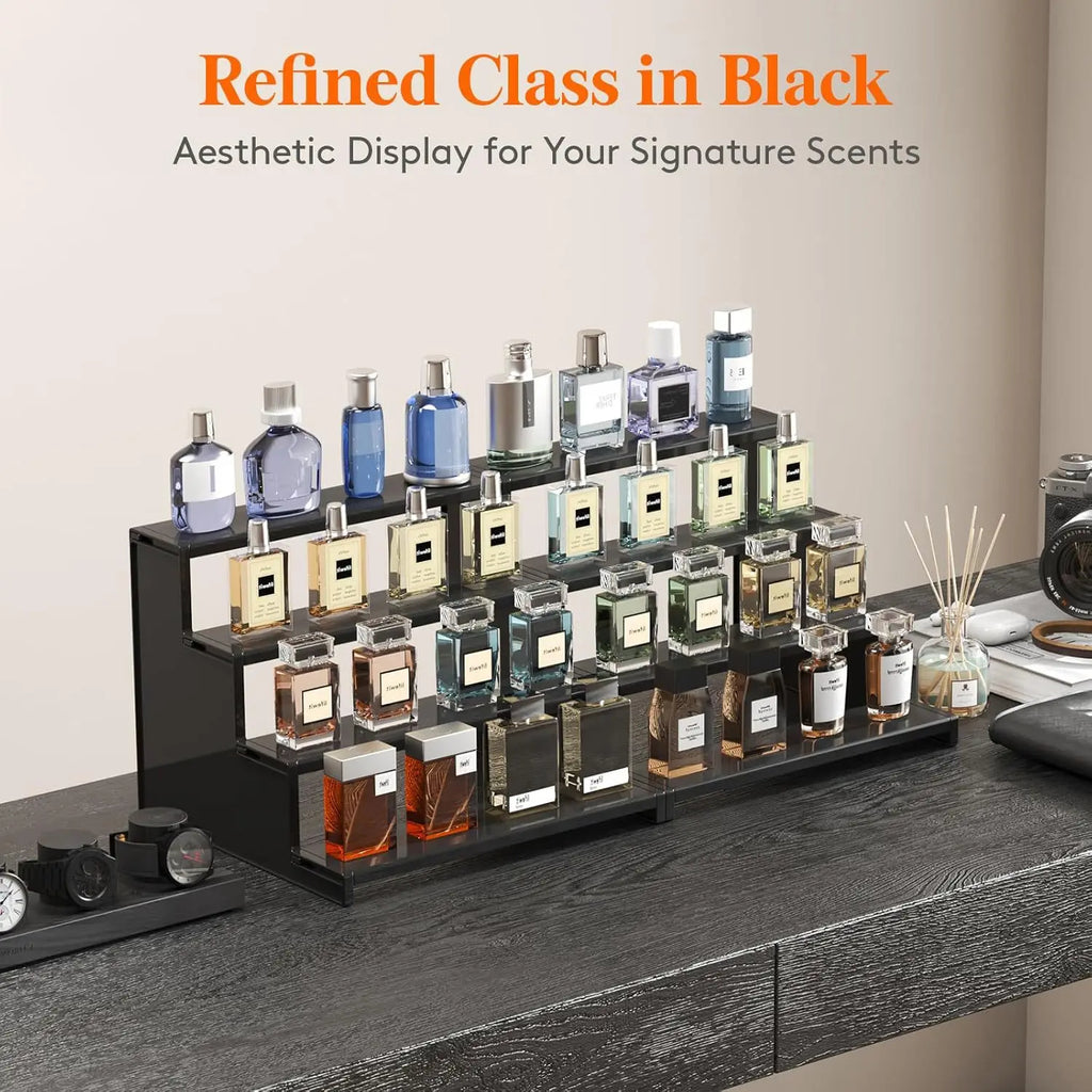 Black Acrylic Multi Tier Shelf