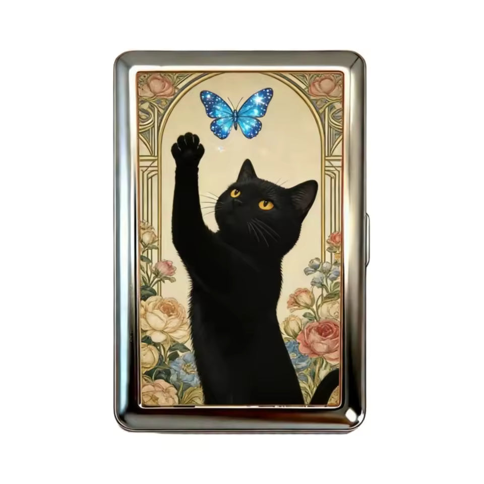 Vintage-Style Vintage Card Case Versatile Design Metal Material Metal Case Easy Snap Multi-function Card Holder