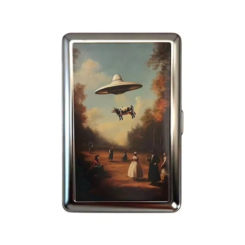 Vintage-Style Vintage Card Case Versatile Design Metal Material Metal Case Easy Snap Multi-function Card Holder
