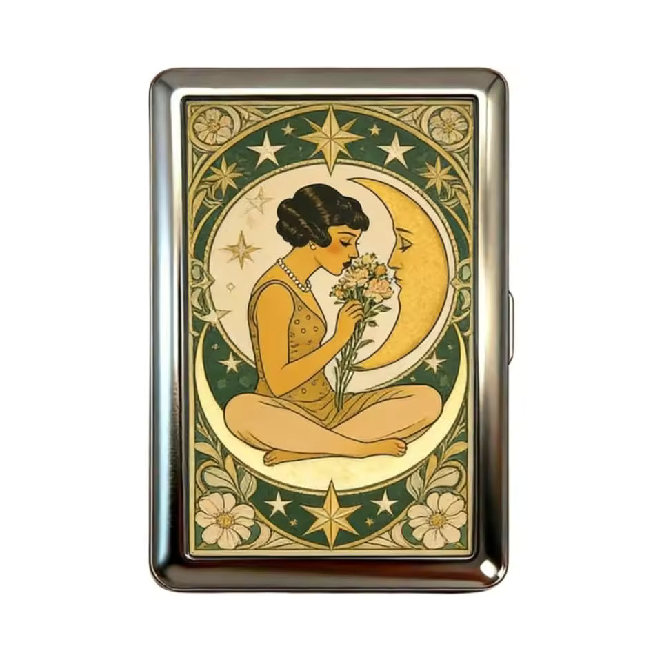 Vintage-Style Vintage Card Case Versatile Design Metal Material Metal Case Easy Snap Multi-function Card Holder