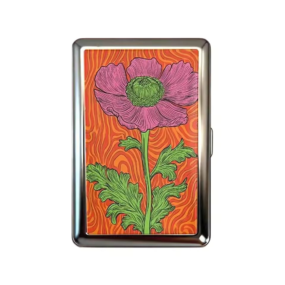 Vintage-Style Vintage Card Case Versatile Design Metal Material Metal Case Easy Snap Multi-function Card Holder