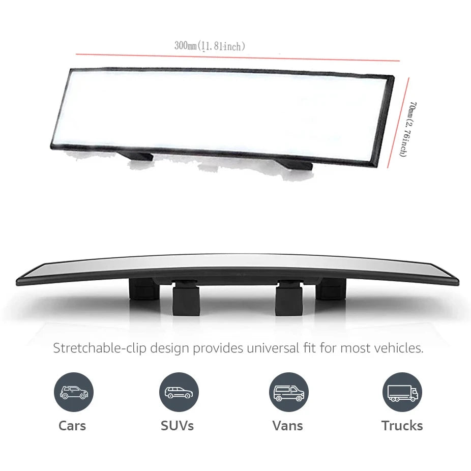 Anti-Glare Wide Rearview Mirror