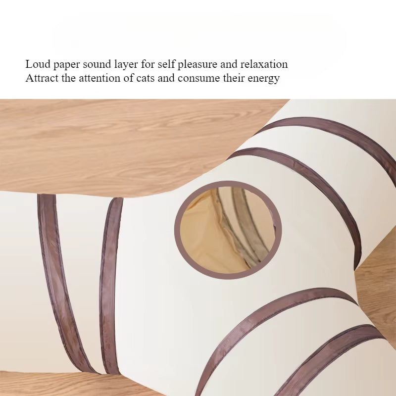 Long Foldable Cats Toy Tunnel