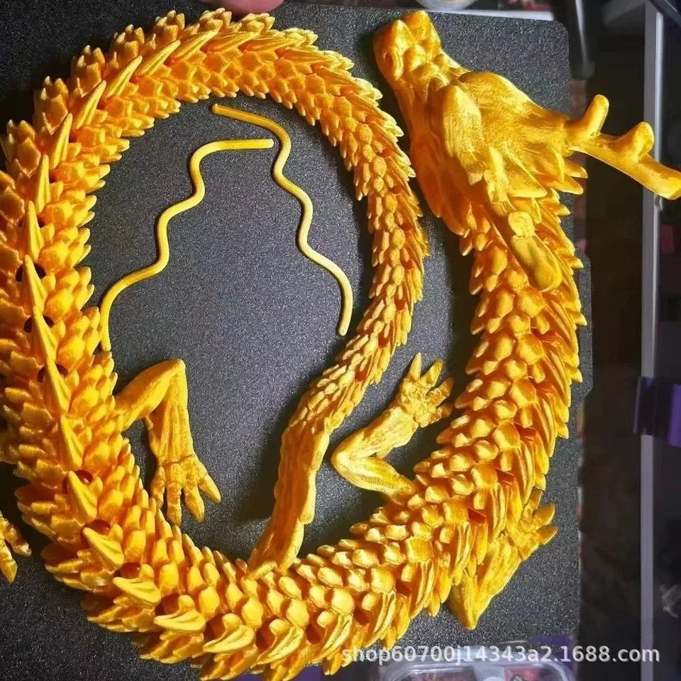 3D Printed Dragon Long Figurines