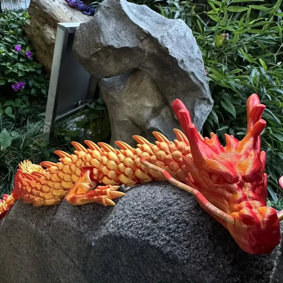 3D Printed Dragon Long Figurines