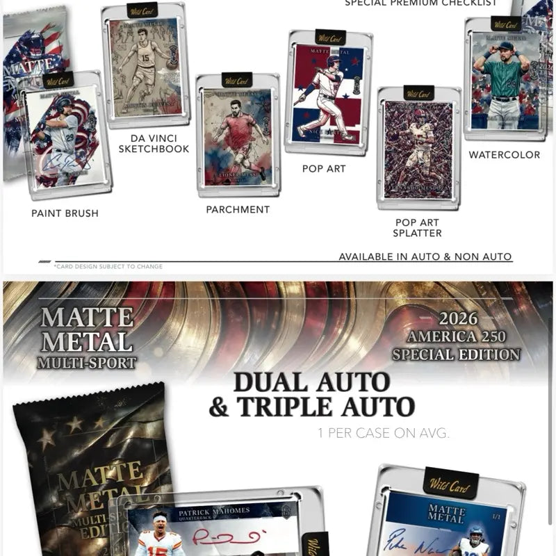 Wild Card Matte Metal America 250 Multi-Sport 2026